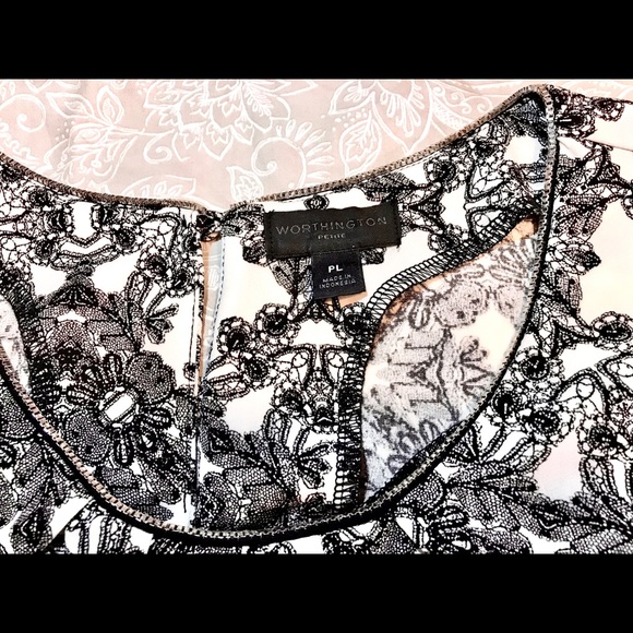 🔥BOGO🔥Worthington Black and White Sleeveless - Picture 3 of 6